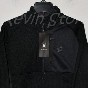 BLACK NWT Spyder Men’s Half (1/2) Zip‎ Jacket